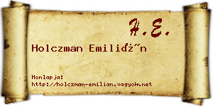 Holczman Emilián névjegykártya